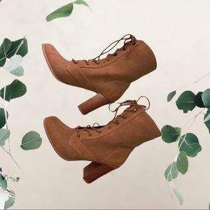 NWOT Lace-Up Heeled Boots